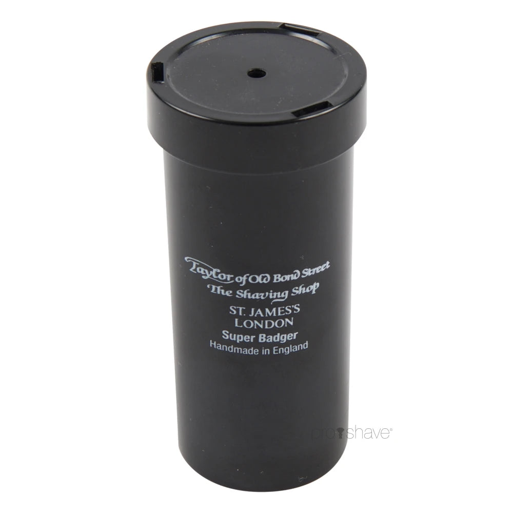 Travel brush in tube, Pure Badger, Black