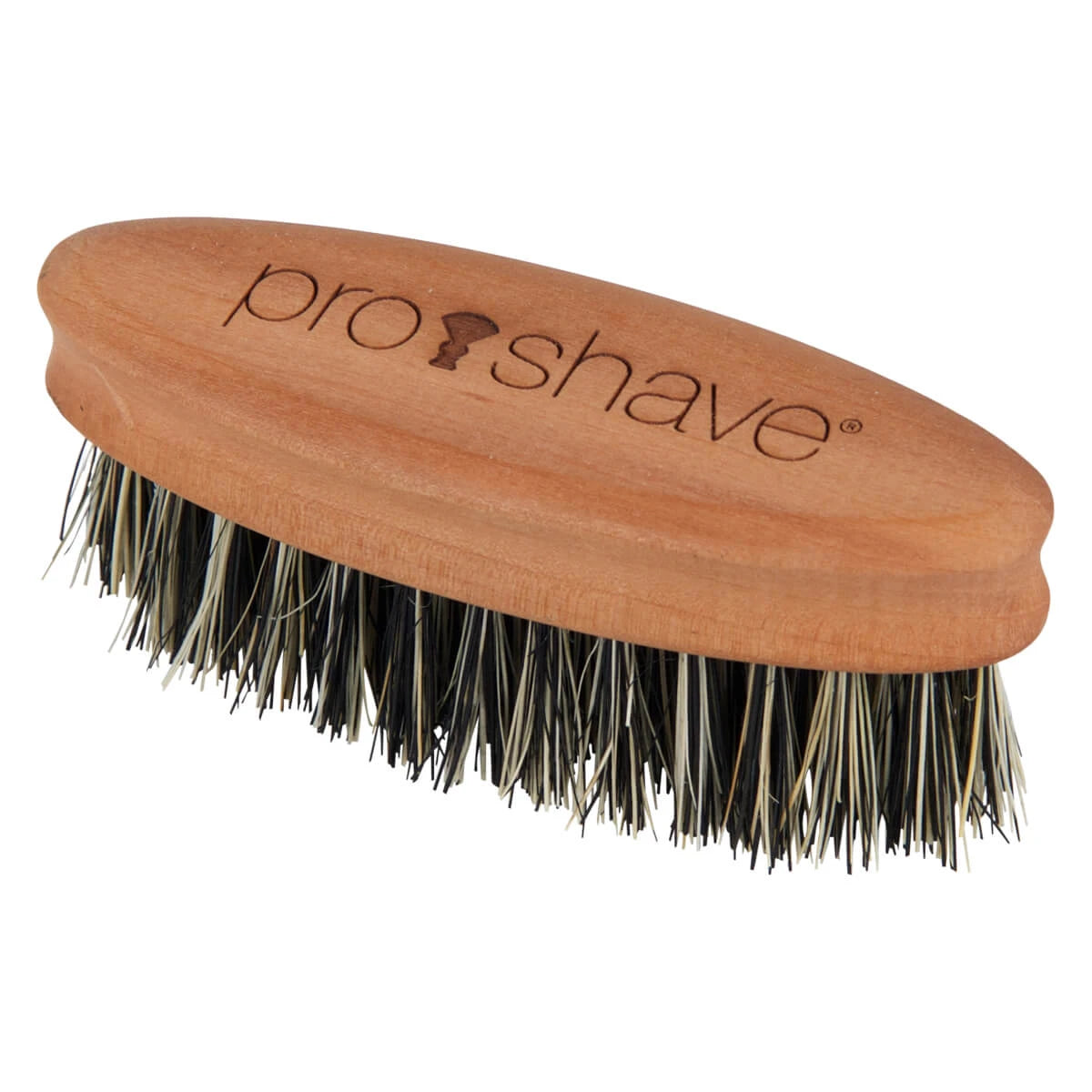 Beard brush in pear wood, Grey fibers (vegan)