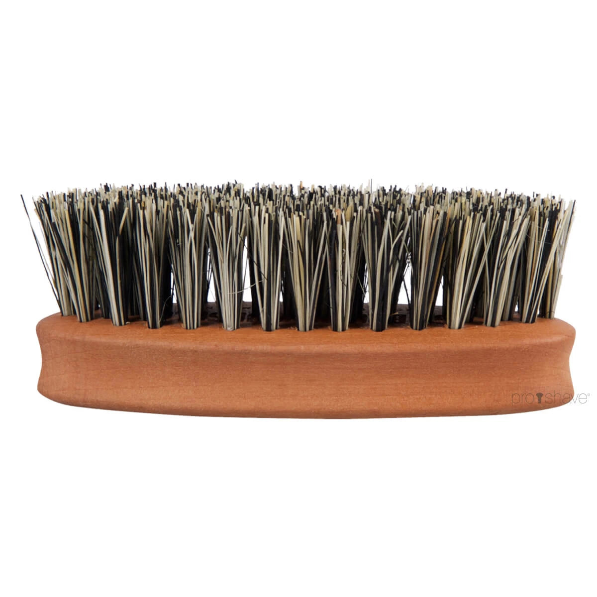 Beard brush in pear wood, Grey fibers (vegan)