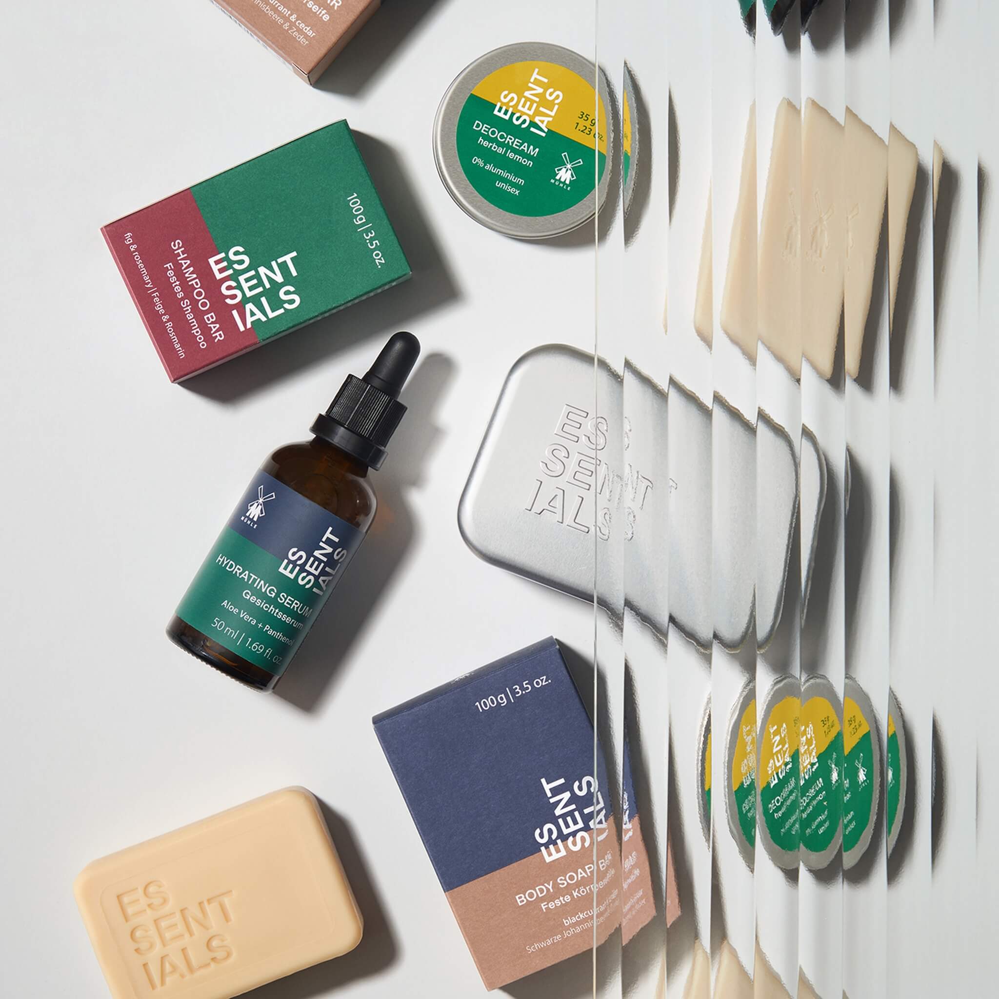 Soap container, Essentials