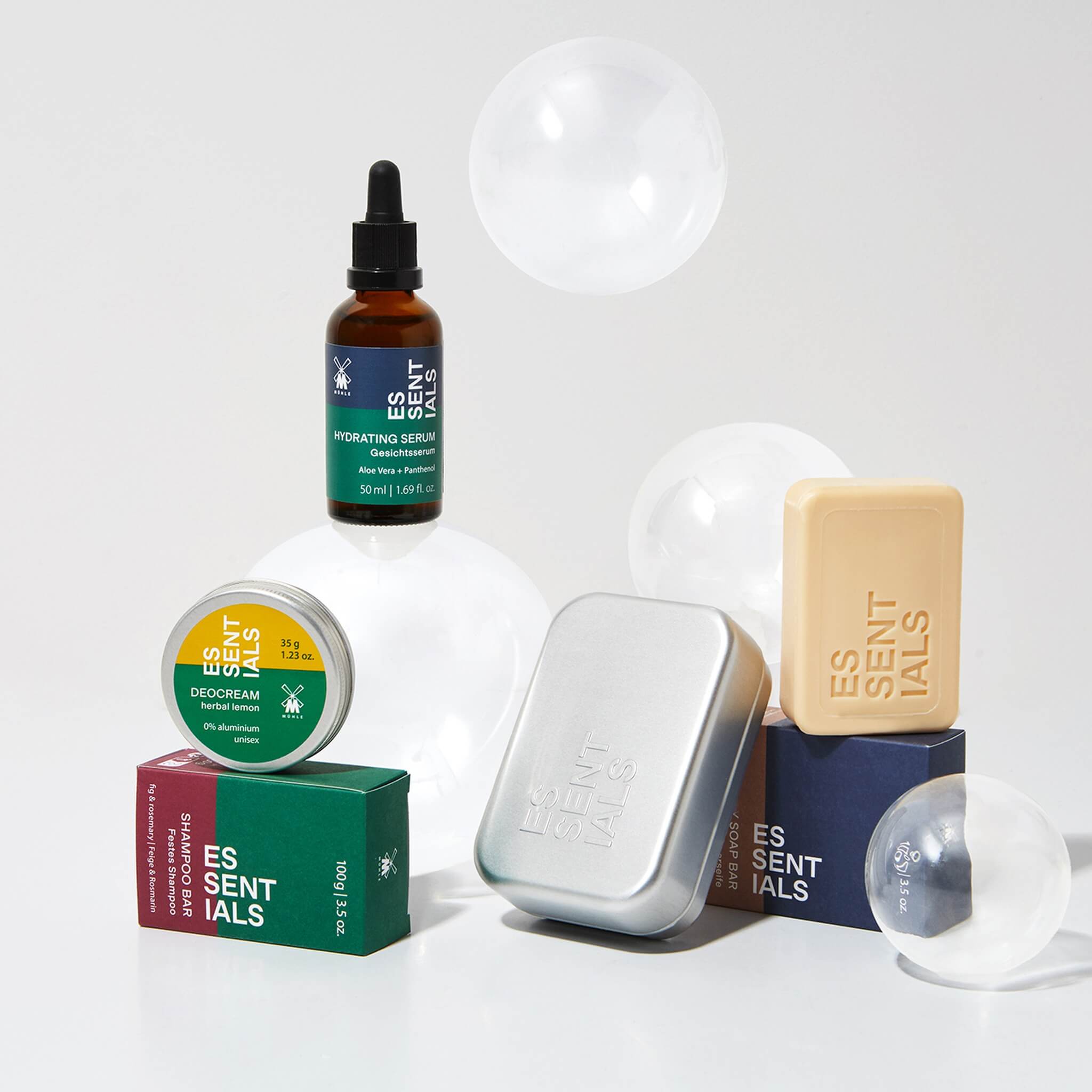 Soap container, Essentials