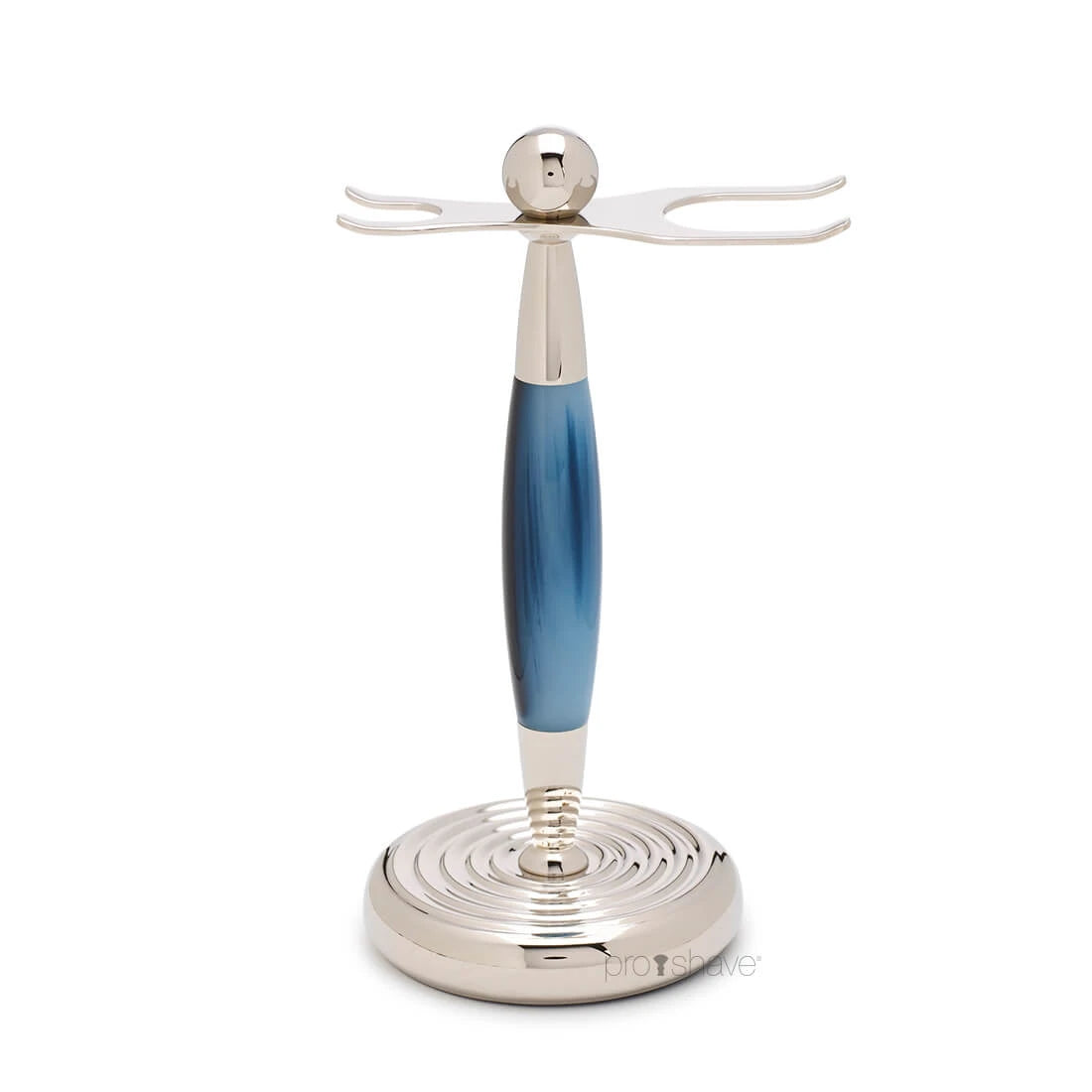 Shaving kit with Fusion Shaver, Badger brush and holder, Edwardian, Faux Blue Opal