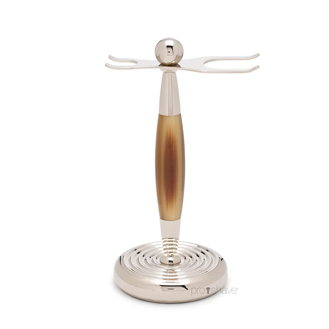 Shaving set with Fusion Shaver, Badger brush and holder, Edwardian, Faux Horn