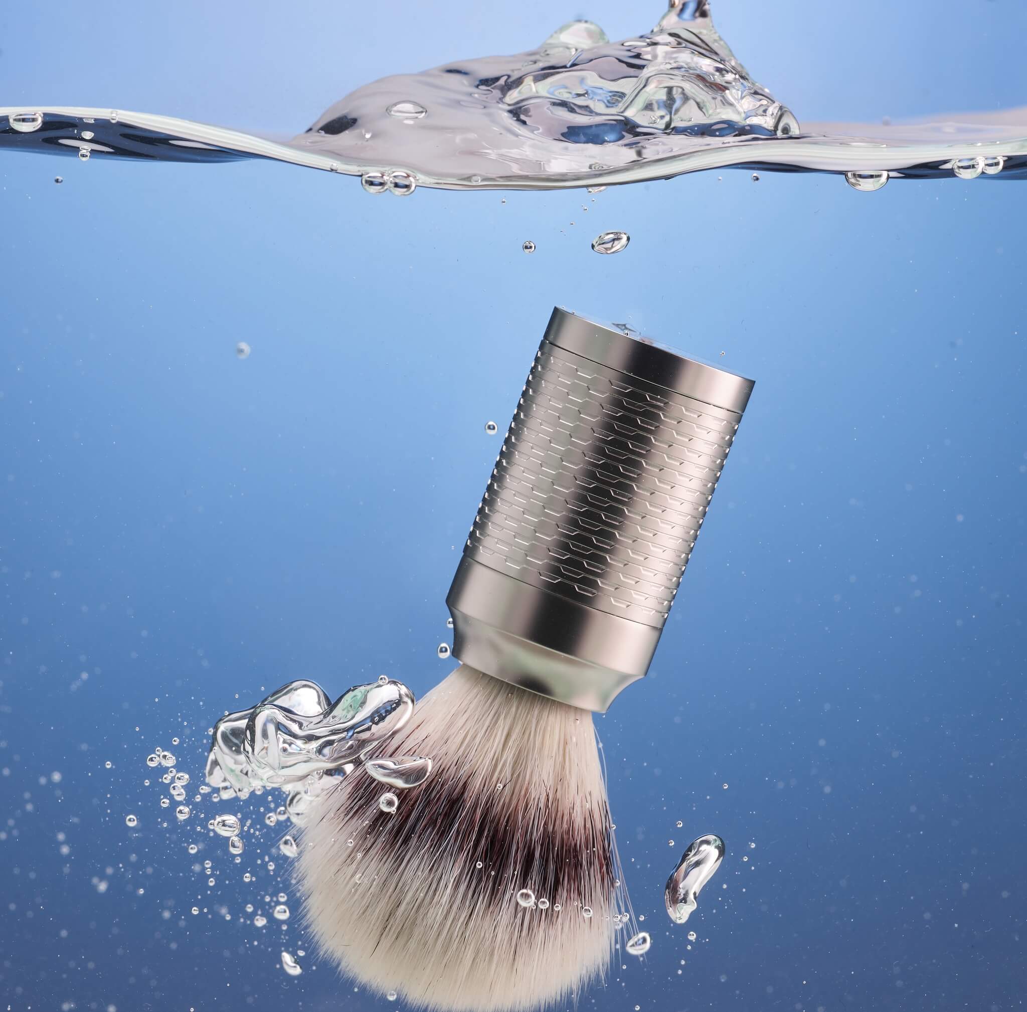 Silvertip Fibre® Shaving Brush, 21 mm, Rocca, Stainless steel - Matte finish