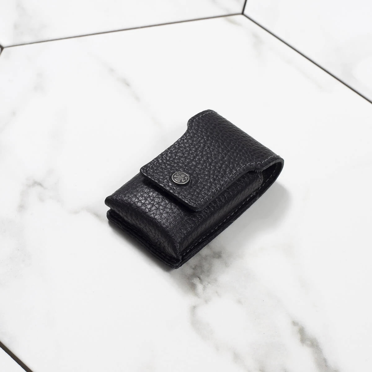 Grooming Set with Clippers & Nail Clippers, Black Leather