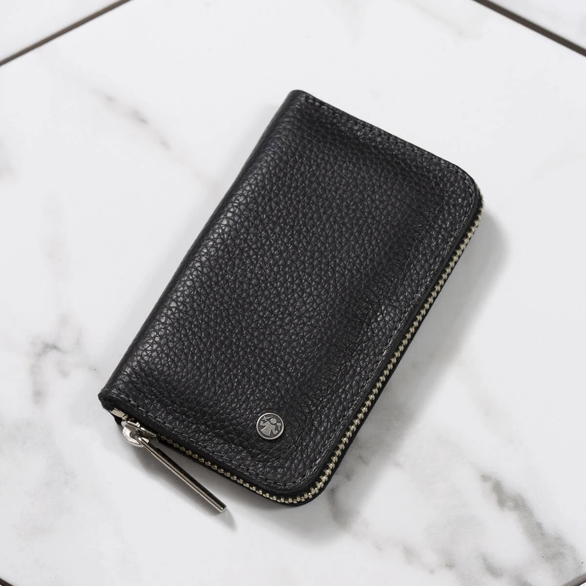 Manicure set with 3 pieces, Black leather
