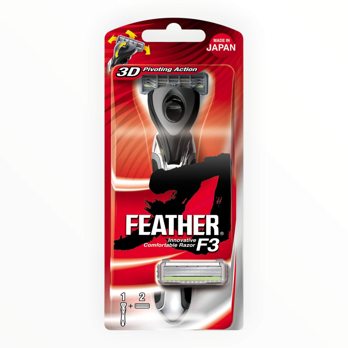 F3, Razor and 2 blades (3 cutting edges)
