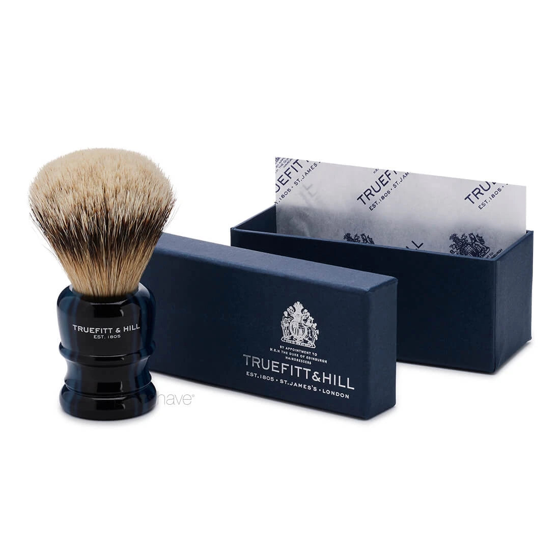 Shaving brush, Wellington, Super Badger, Faux Blue Opal
