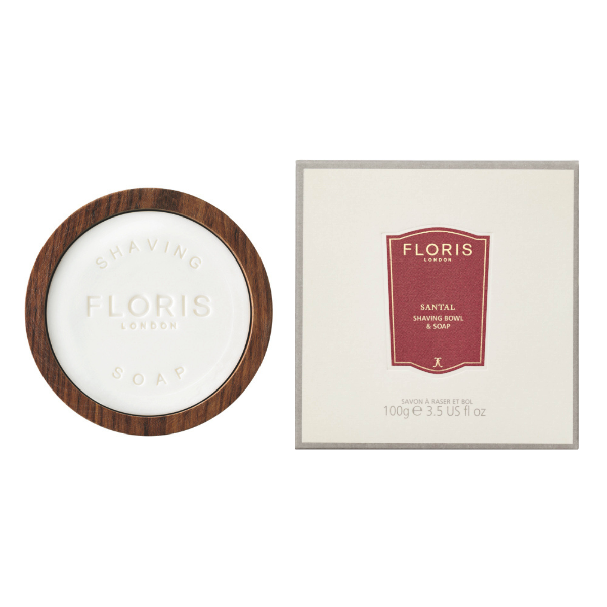 Santal, Shaving Soap in a Wooden Bowl, 100 gr.