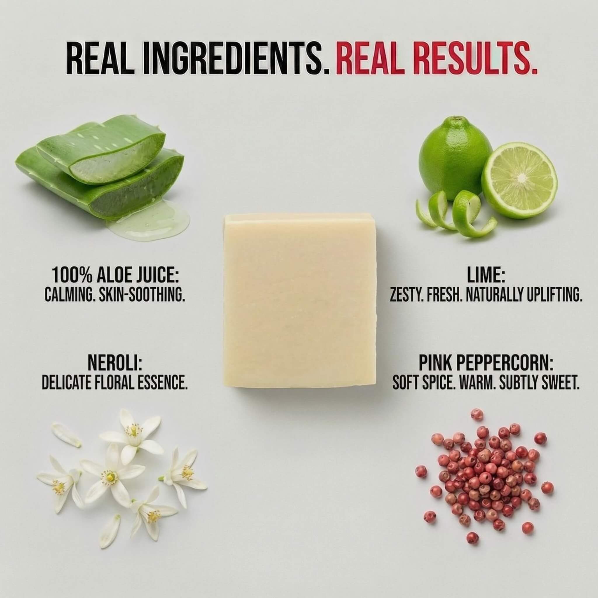 Soap, Fresh Lime and Aloe, 135 g.