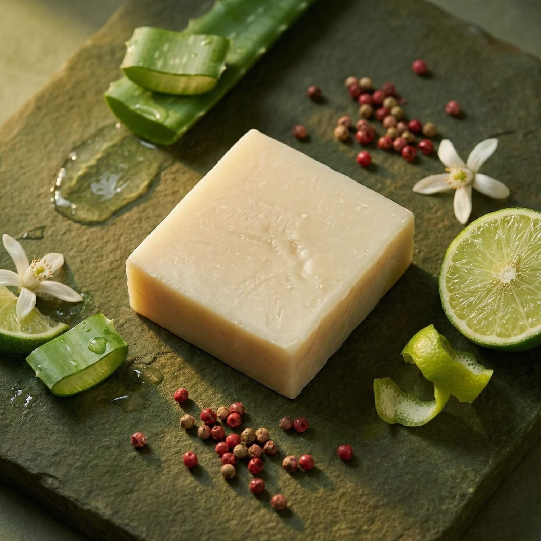 Soap, Fresh Lime and Aloe, 135 g.