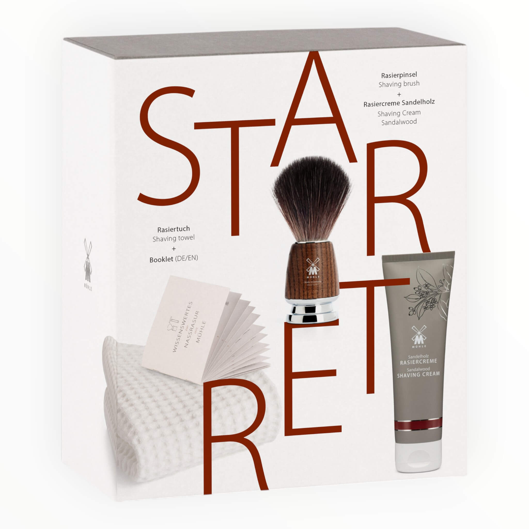 Gift Sets with Shaving Brush, Shaving Cream and Shaving Towel, Starter
