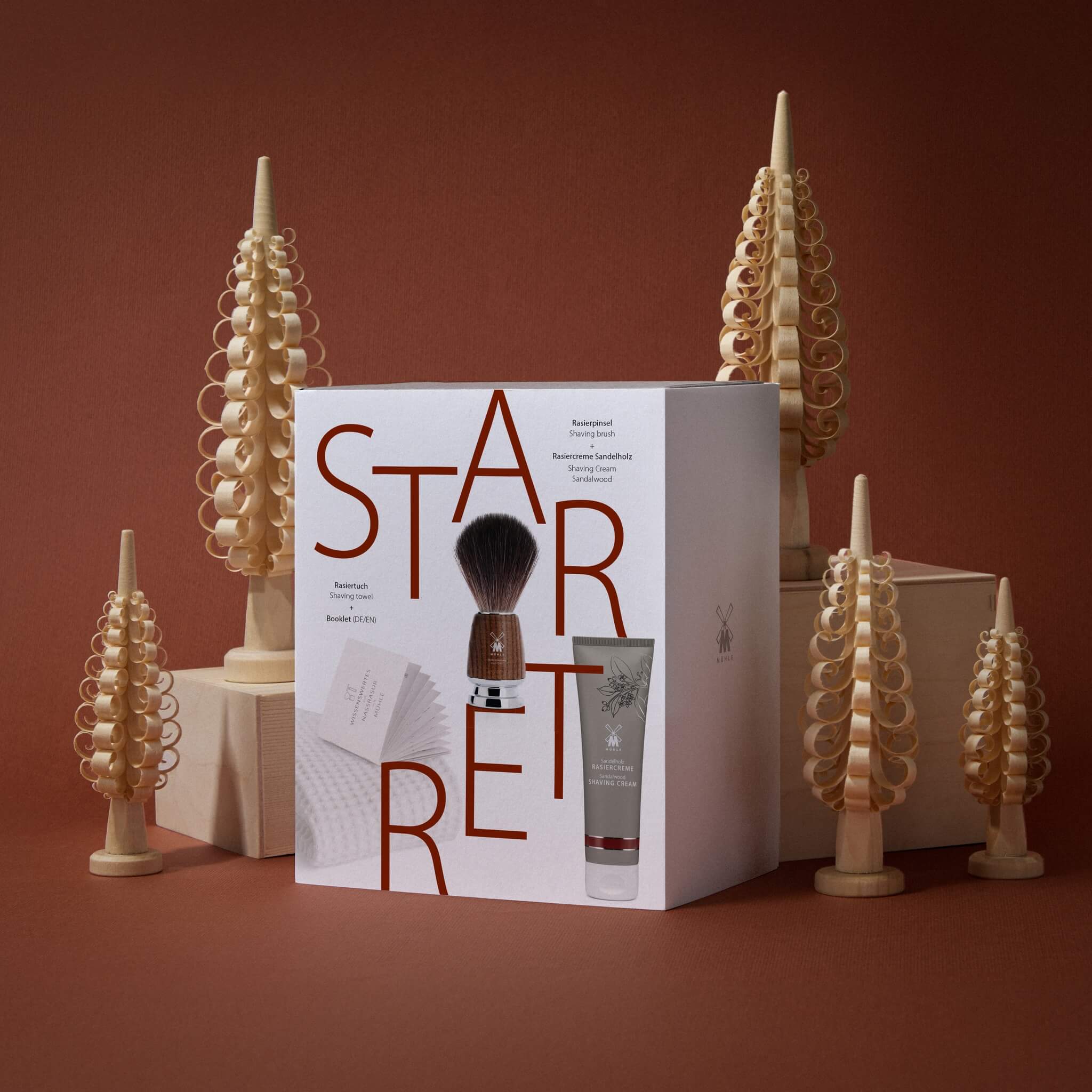 Gift Sets with Shaving Brush, Shaving Cream and Shaving Towel, Starter