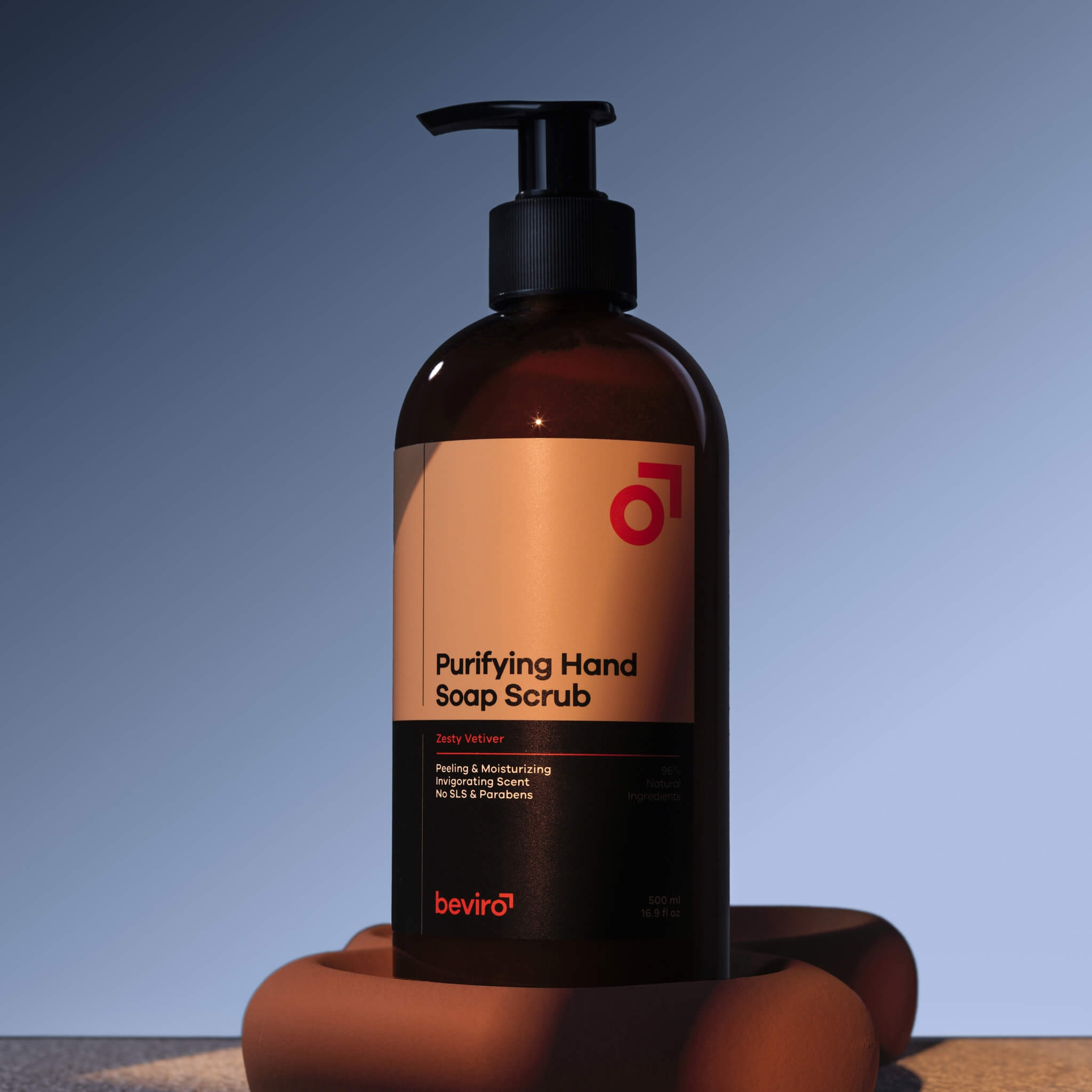 Purifying Hand Soap Scrub, Zesty Vetiver, 500 ml.