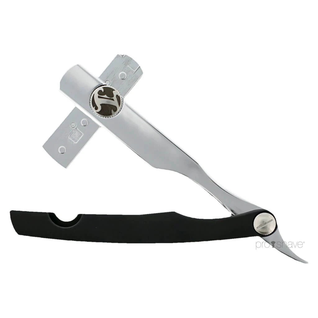 Straight razor, Matte Black & Chrome