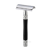 Luxury DE razor with stand, Wood and stainless steel
