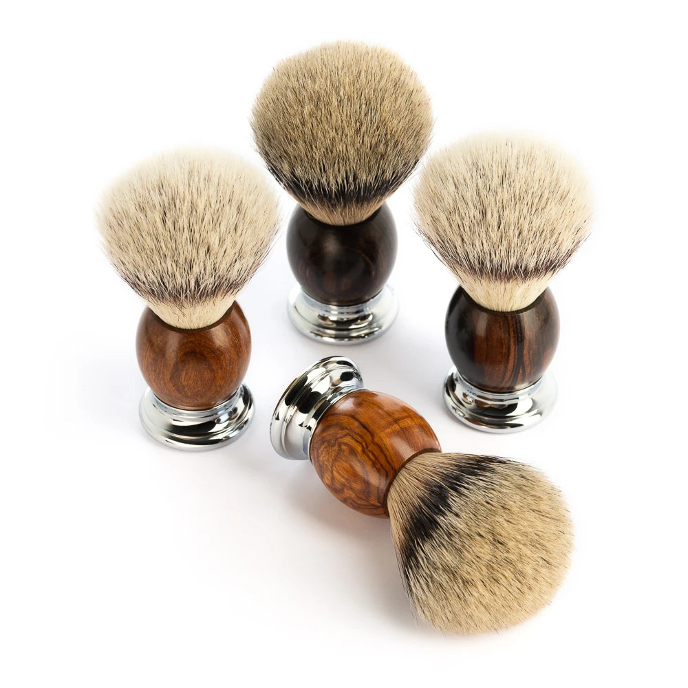 Shaving set with Shaver, Shaving Brush, Holder and Bowl, Sophist, Ironwood