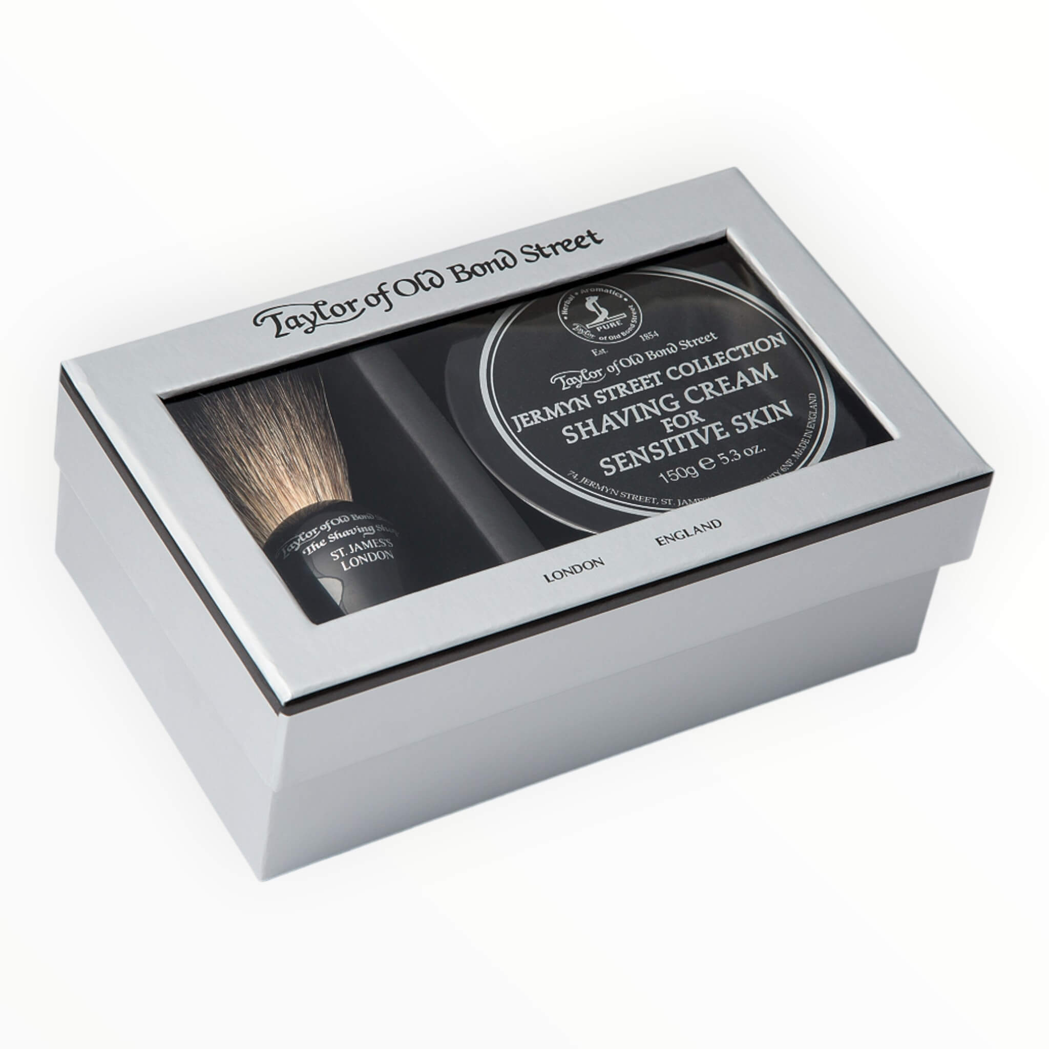 Gift box with Shaving Brush and Shaving Cream, Jermyn Street