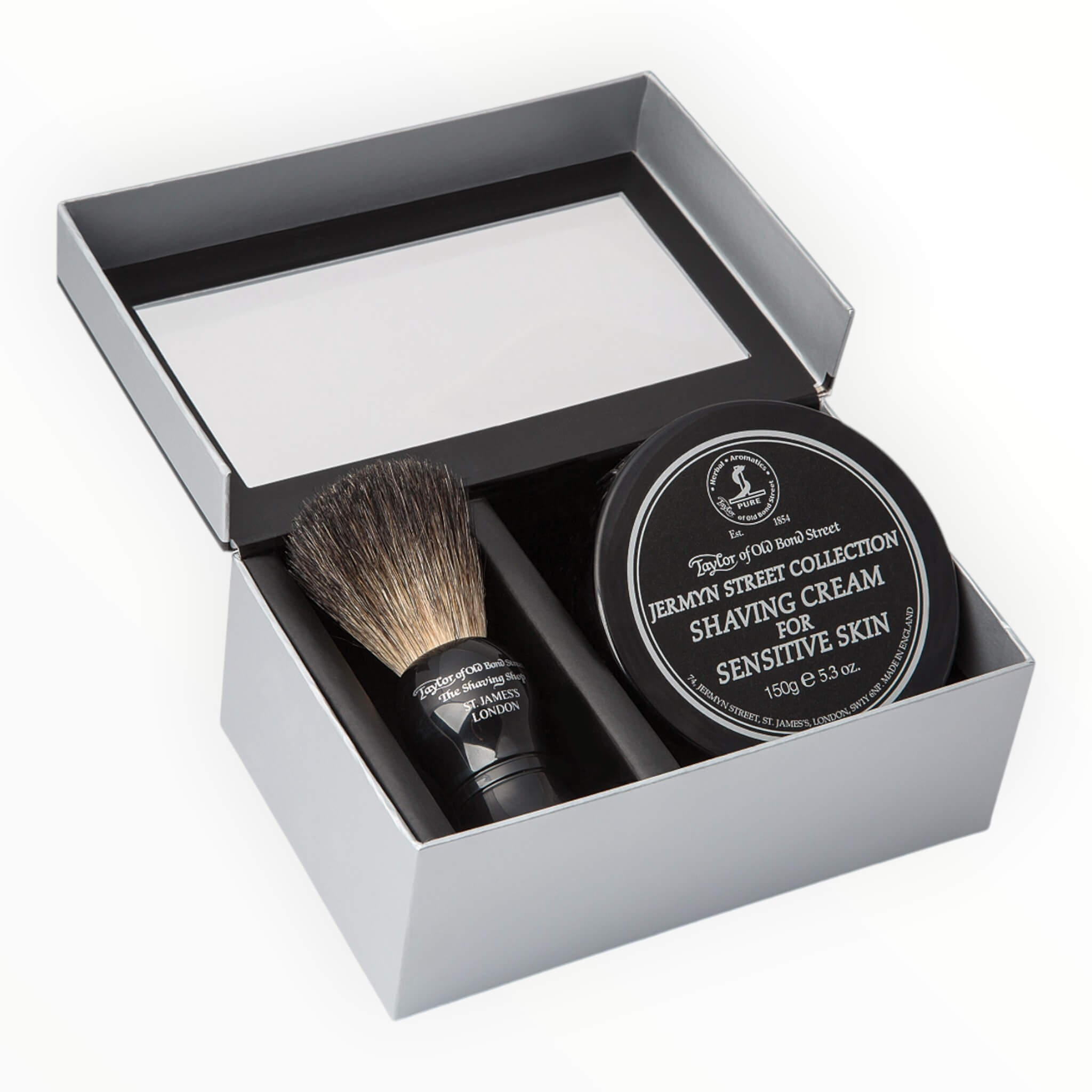 Gift box with Shaving Brush and Shaving Cream, Jermyn Street