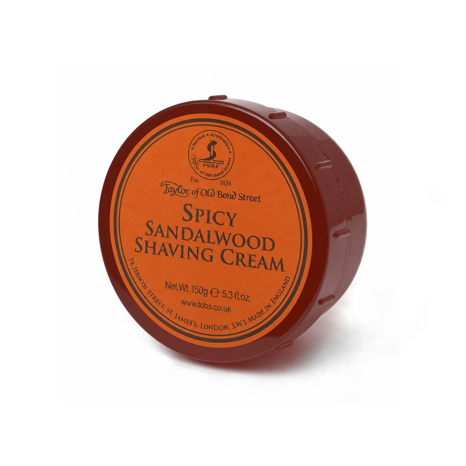Taylor Of Old Bond Street Shaving Cream, Spicy Sandalwood, 150 g