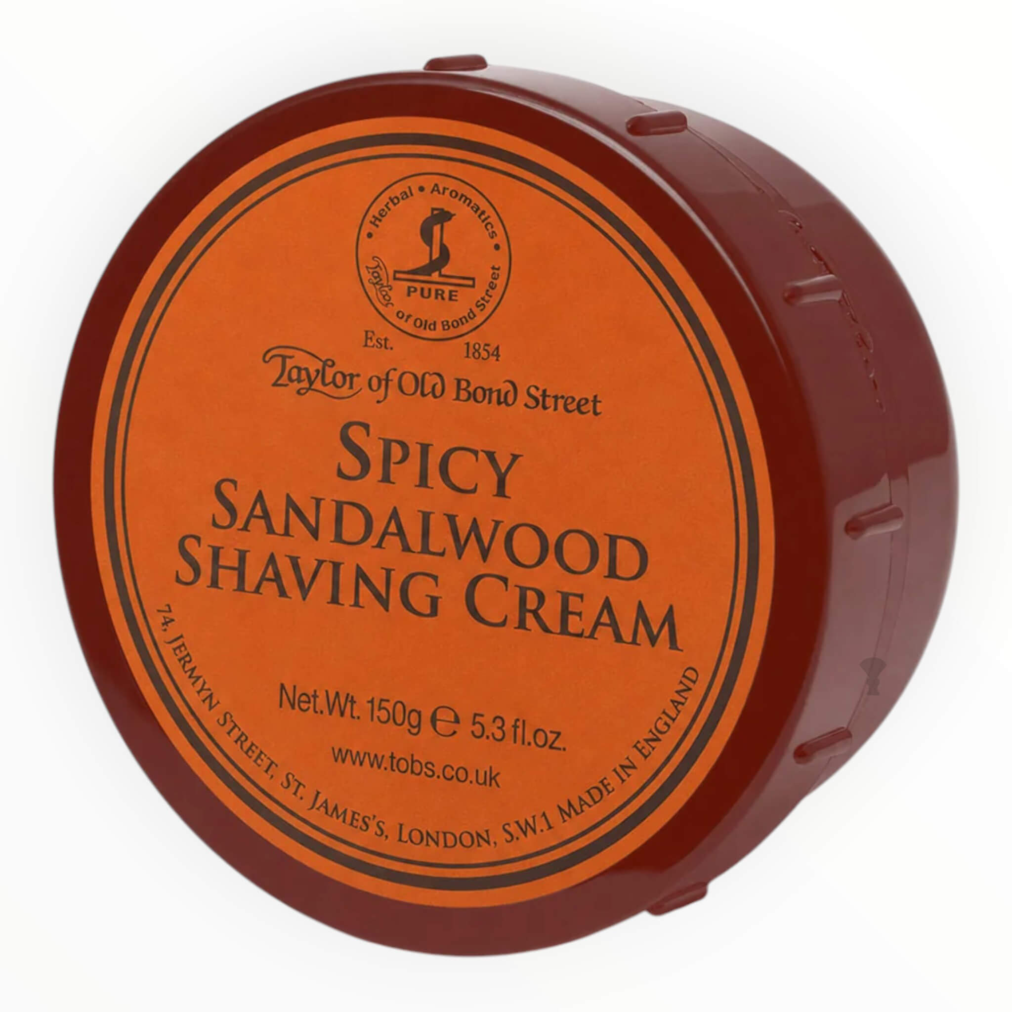 Taylor Of Old Bond Street Shaving Cream, Spicy Sandalwood, 150 g