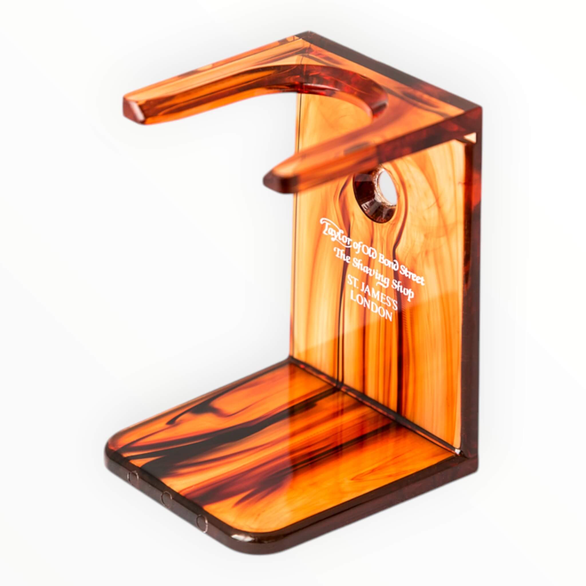 Shaving Brush Holder, Brown plastic