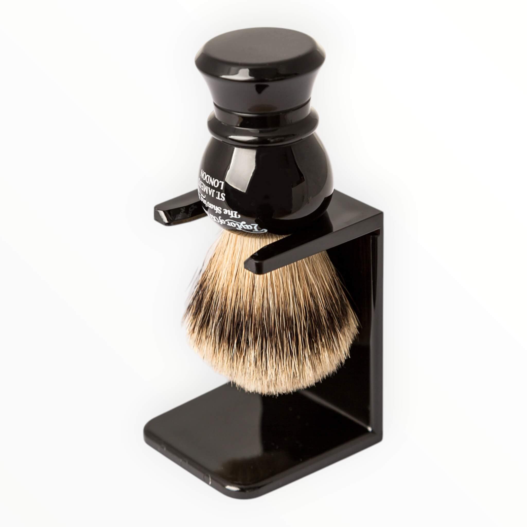 Shaving Brush Holder, Black plastic