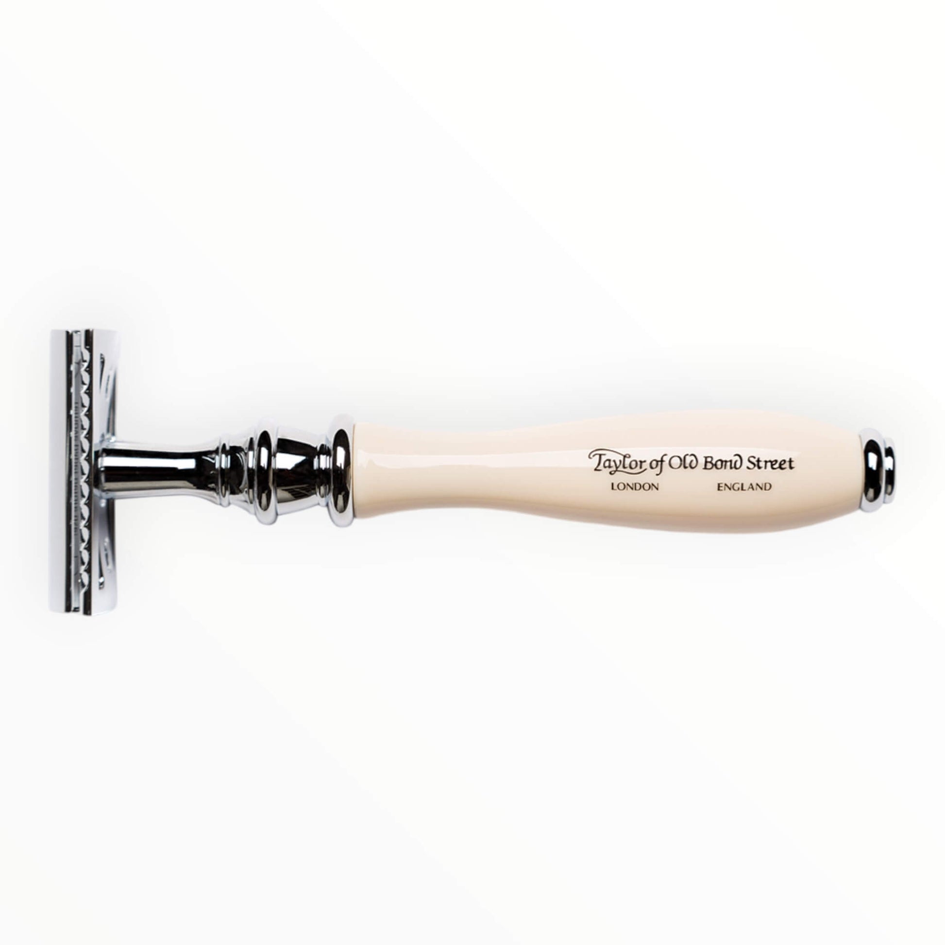 DE razor in ivory from Taylor of Old Bond Street – Proshave