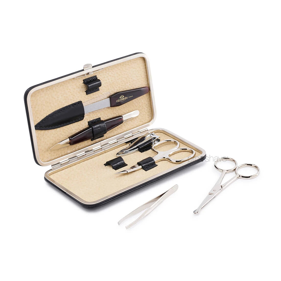 Large Manicure Set, 6 pieces, Black