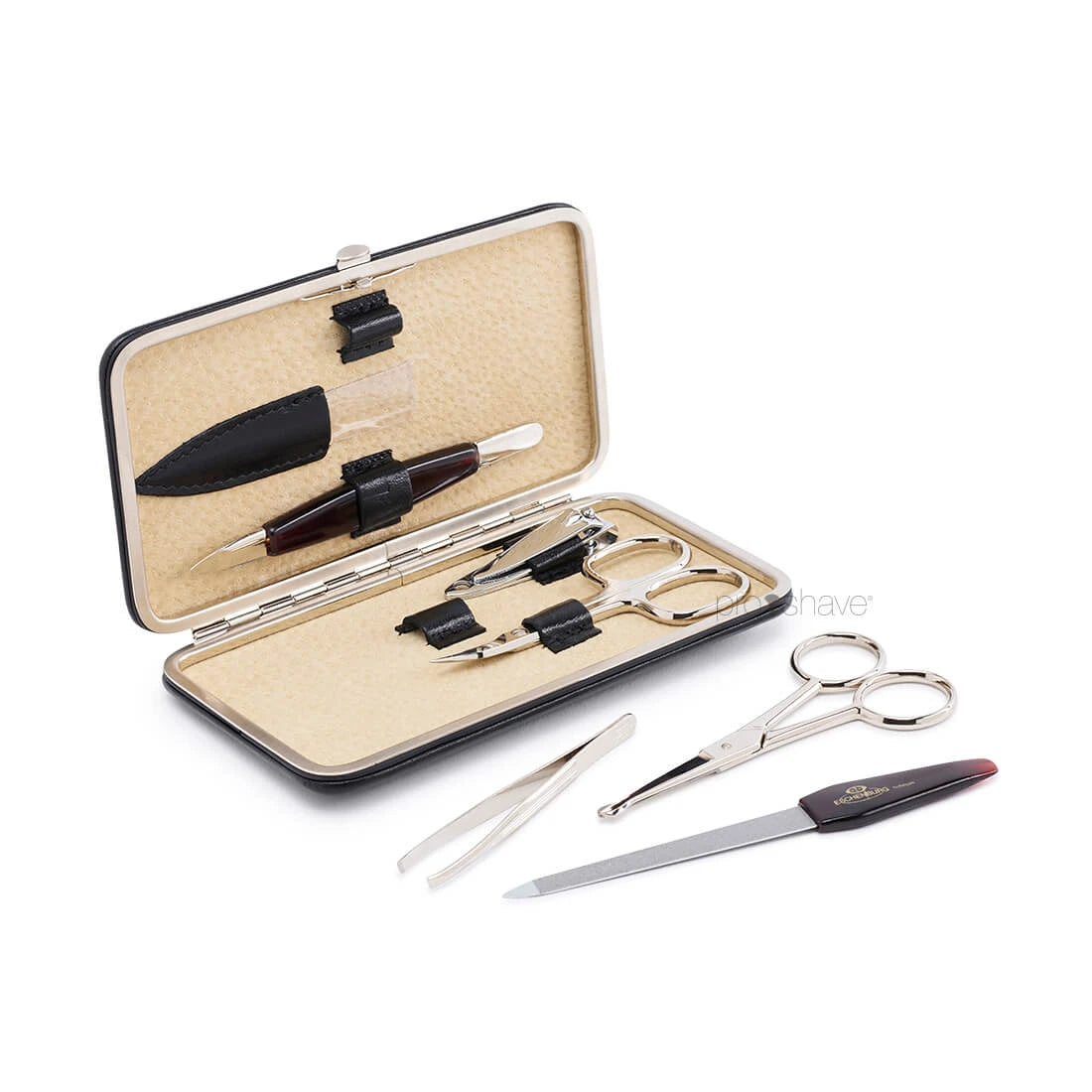 Large Manicure Set, 6 pieces, Black
