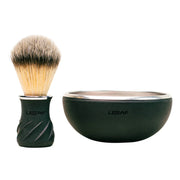 Shaving Brush & Shaving Bowl Set, Black