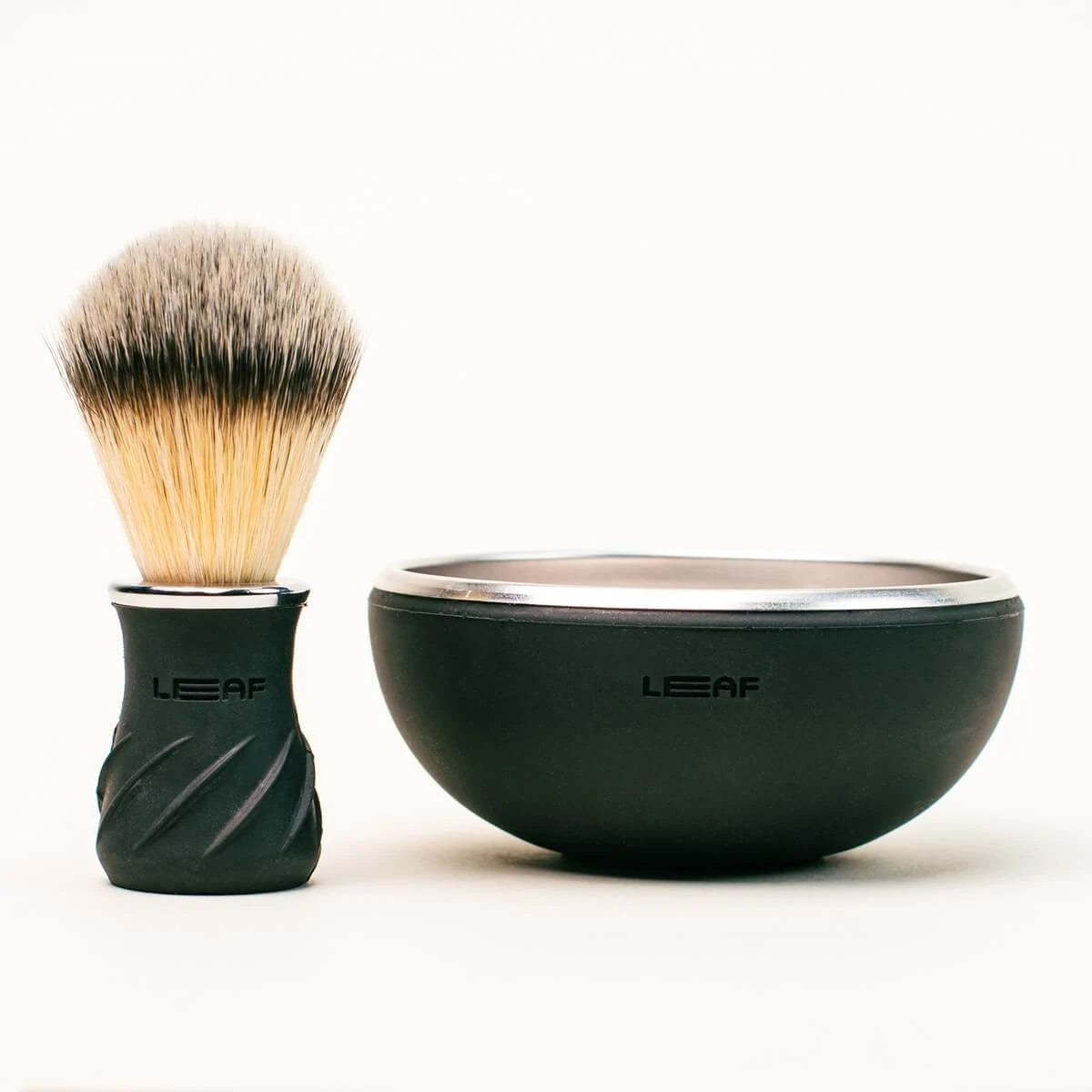Shaving Brush & Shaving Bowl Set, Black