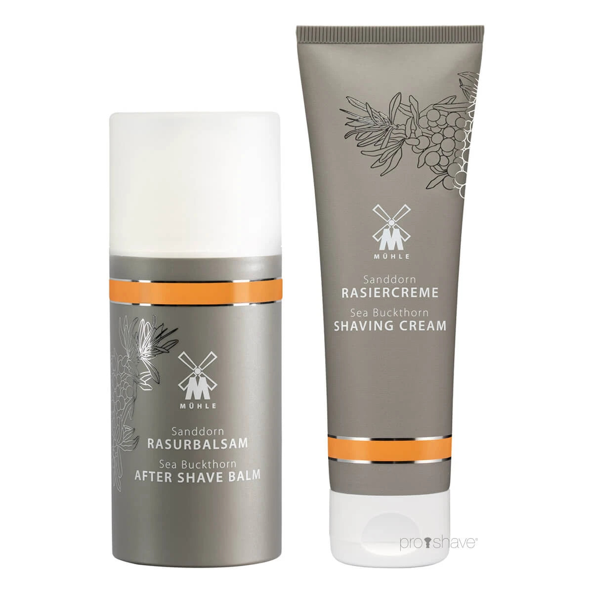 Gift box with Shaving Cream and Aftershave Balm, Sea Buckthorn