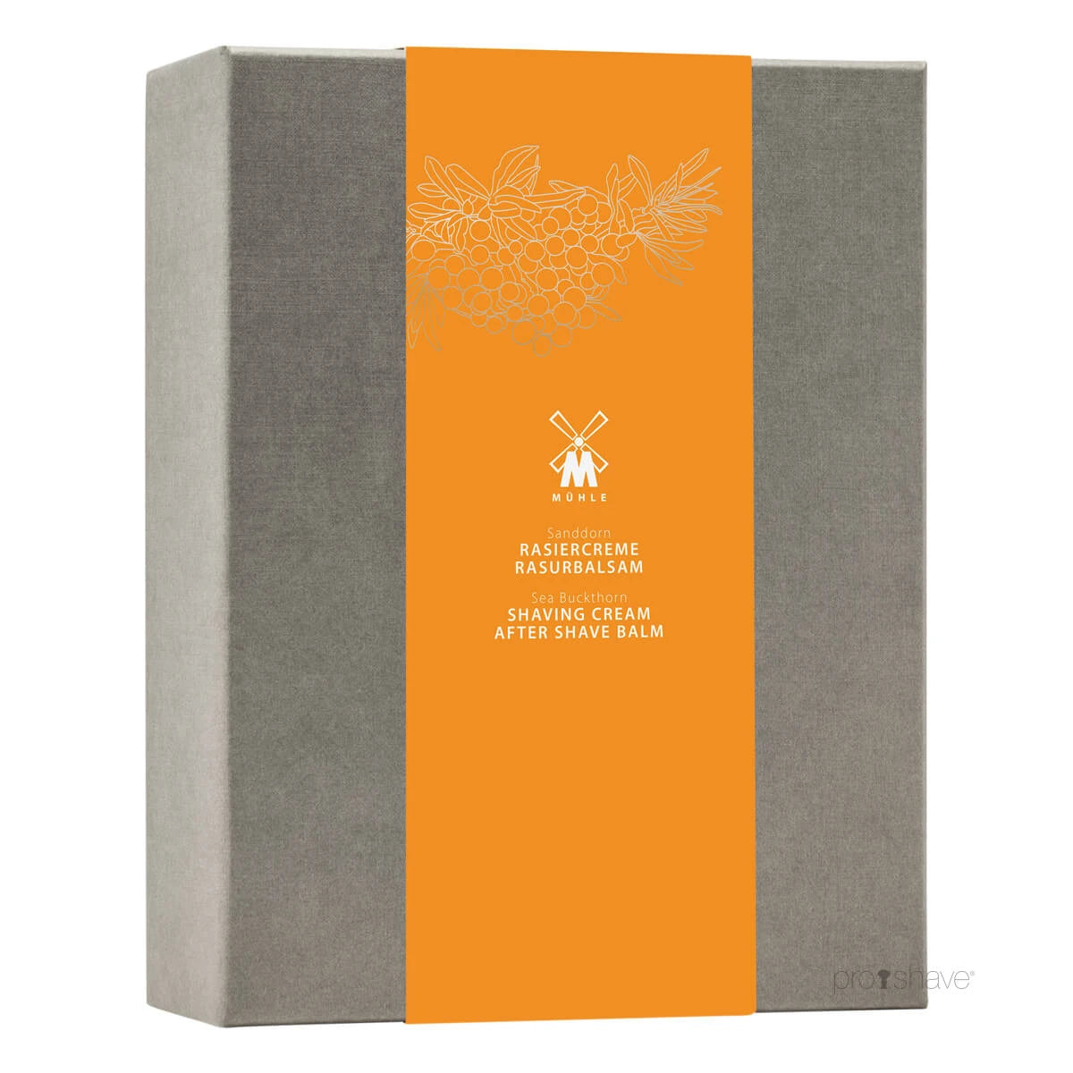 Gift box with Shaving Cream and Aftershave Balm, Sea Buckthorn