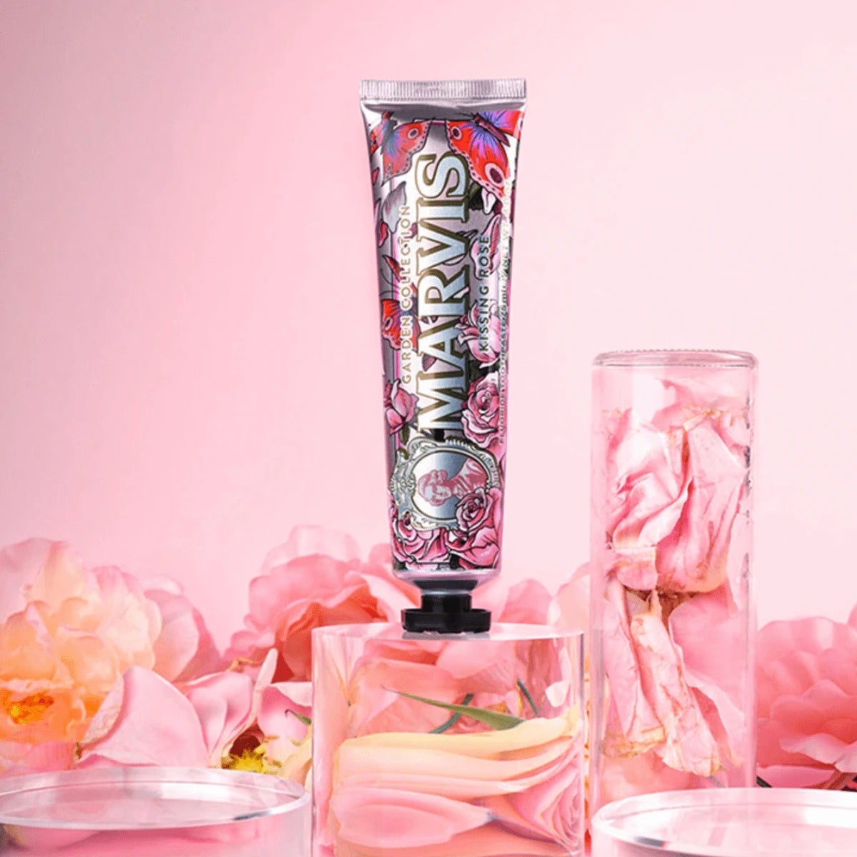 Toothpaste Tablets Roses Toothpaste with Mint and Rose in 75 ml. from Marvis – Proshave