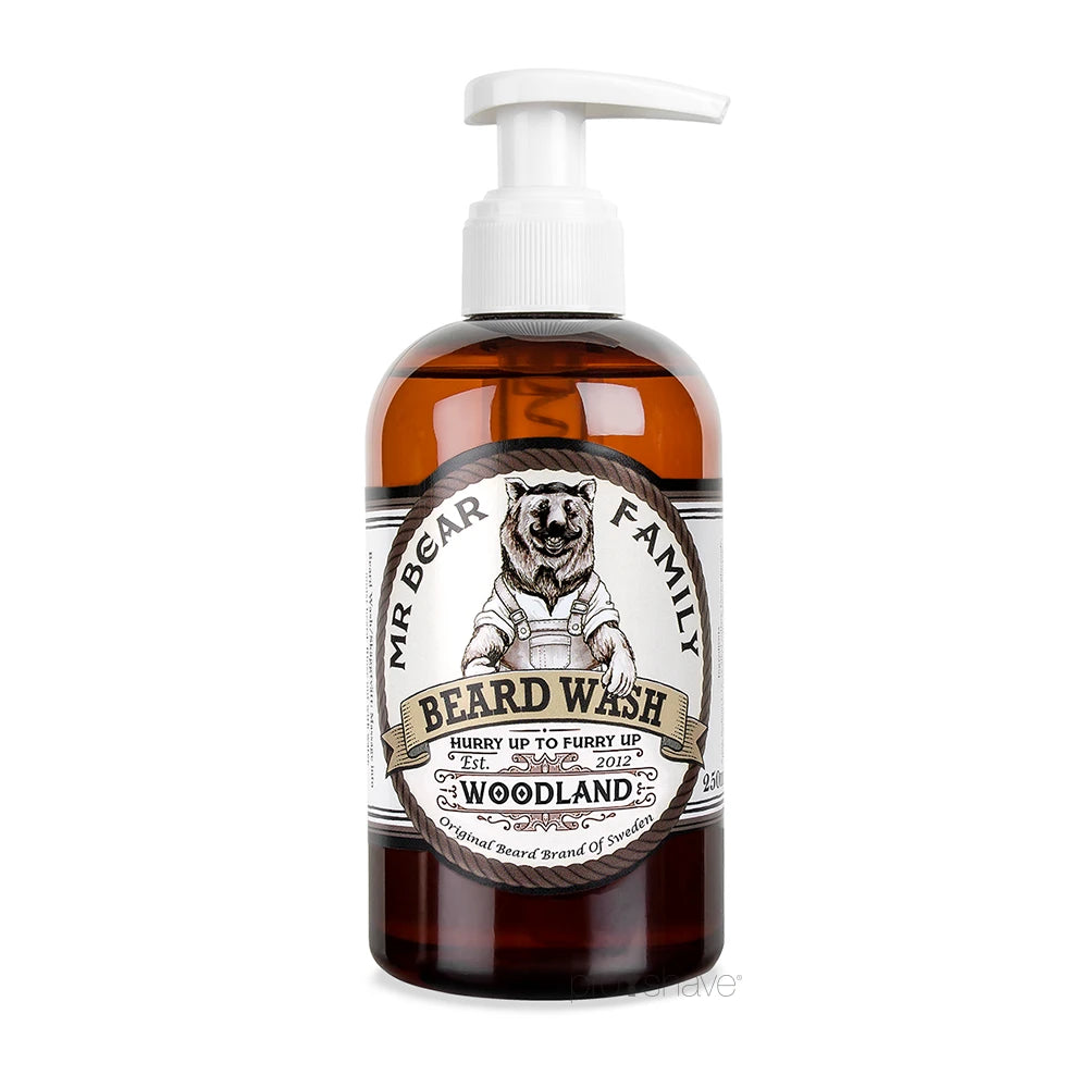 Beard Shampoo, Beard Wash, Woodland, 250 ml.