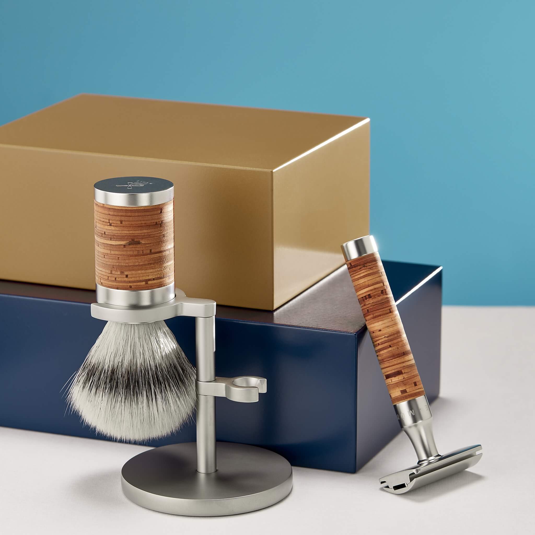Silvertip Fibre® Shaving Brush, 21 mm, Rocca, Stainless steel & Birch bark