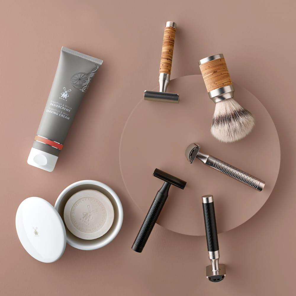 DE razor, Rocca, Black stainless steel