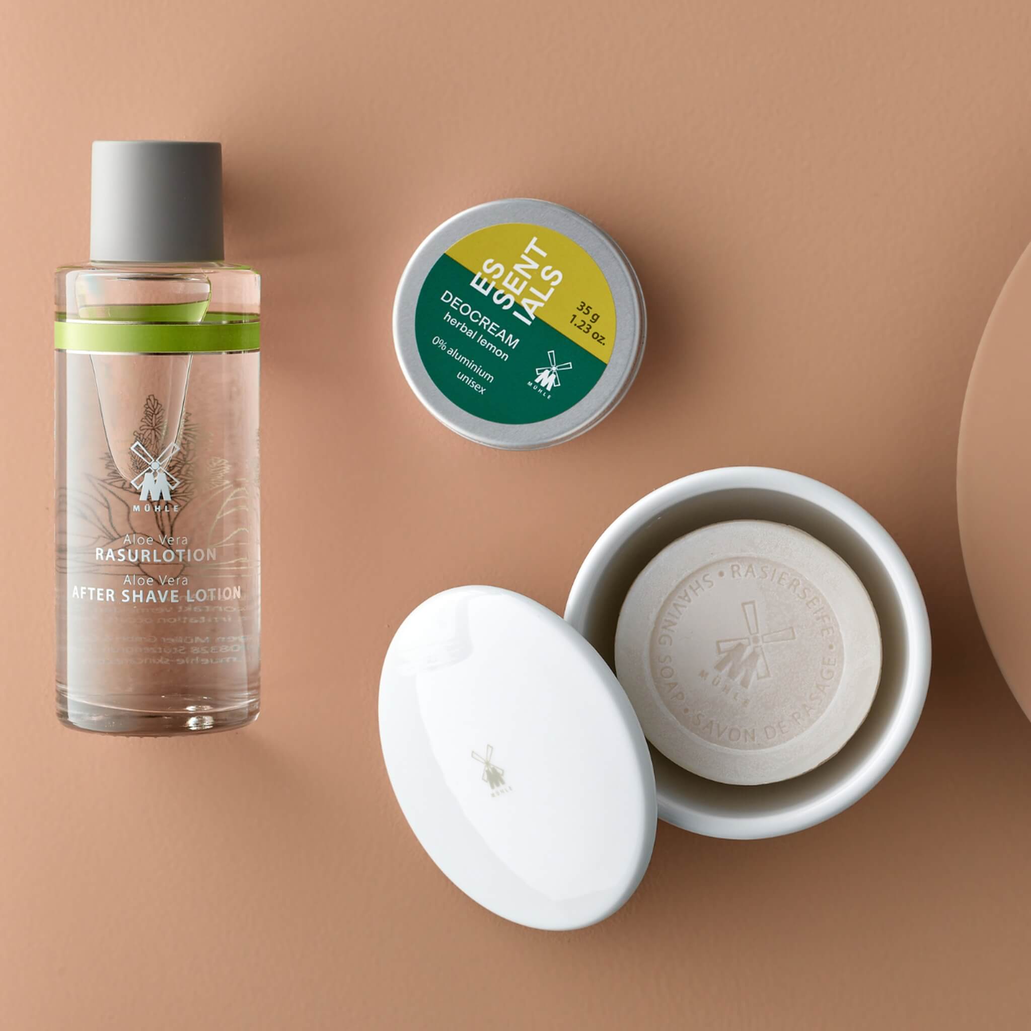 Shaving soap in porcelain bowl, Grapefruit & Mint, 65 gr.