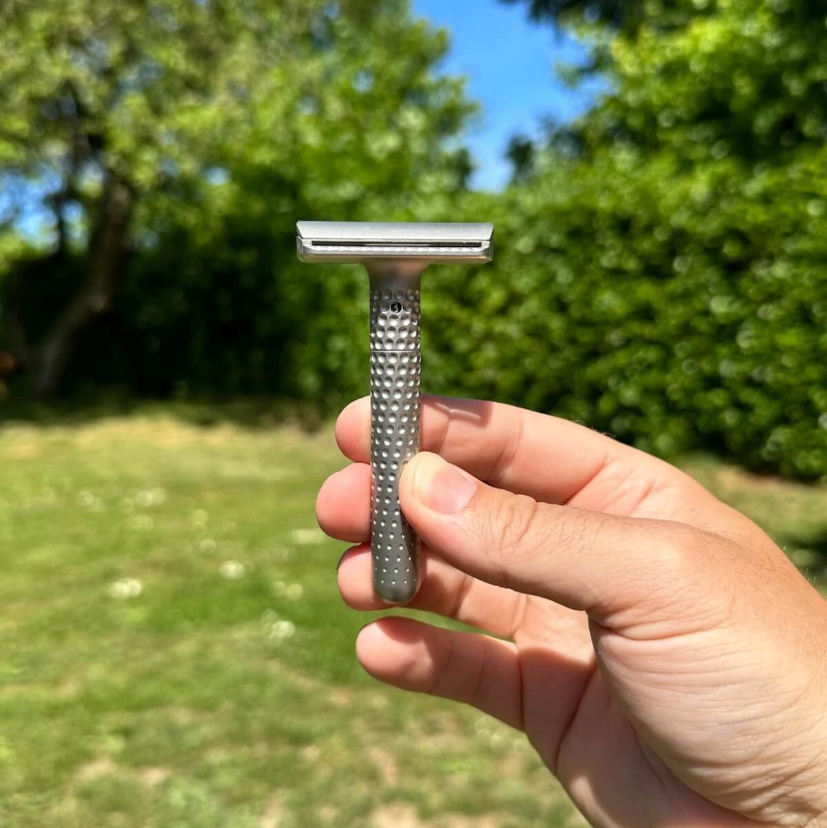Muramasa, Adjustable DE razor + Stand, Stainless steel
