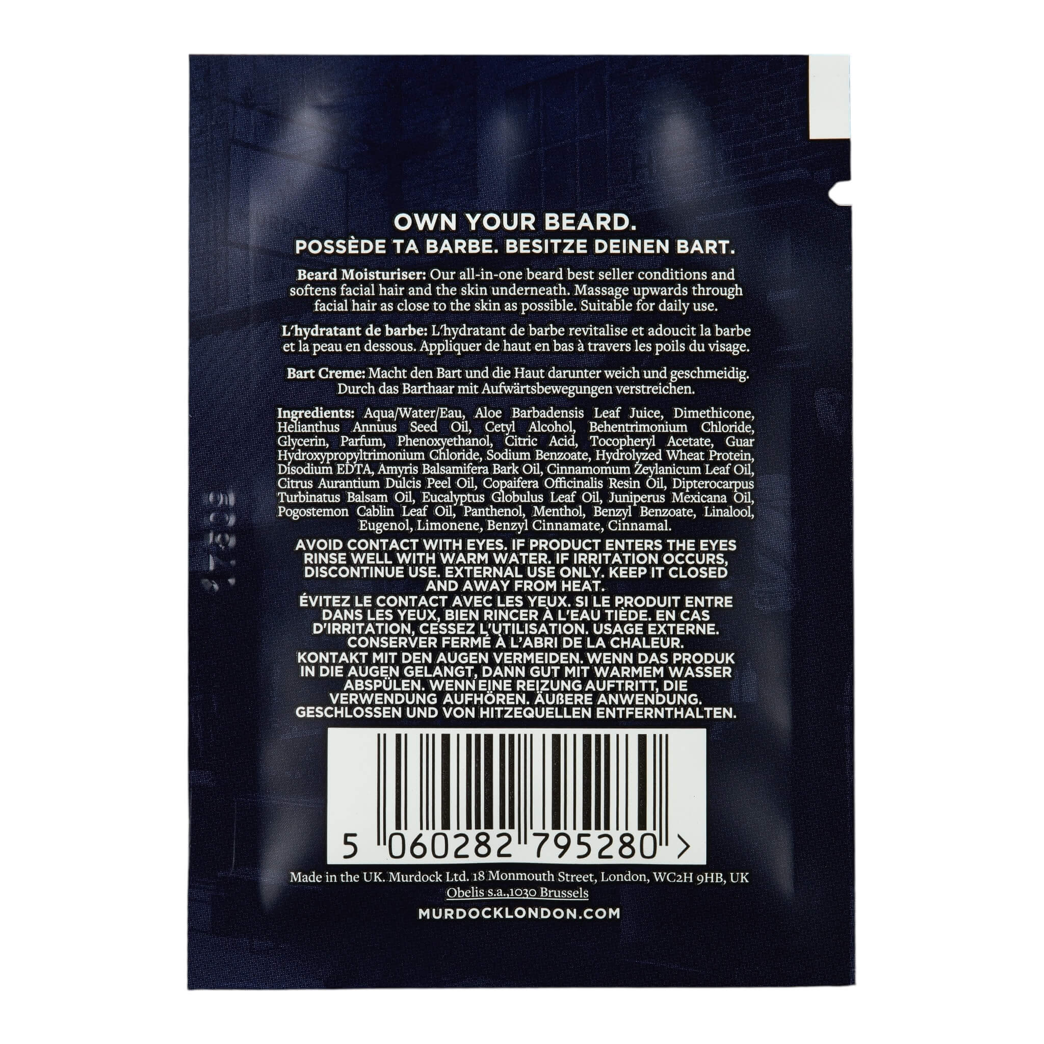 Beard Moisturizer, Sample, 5 ml.