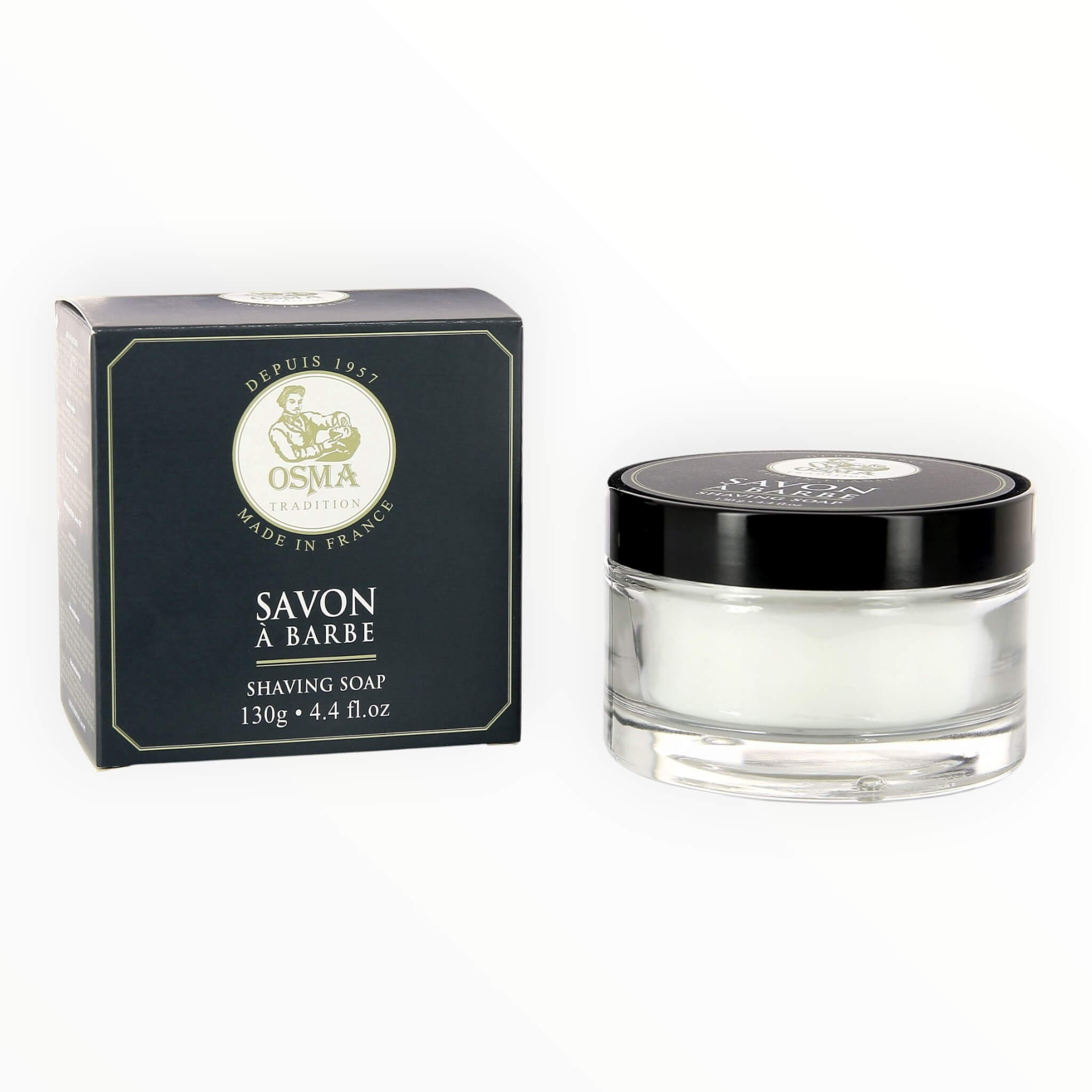 Shaving soap in glass bowl, 130 gr.