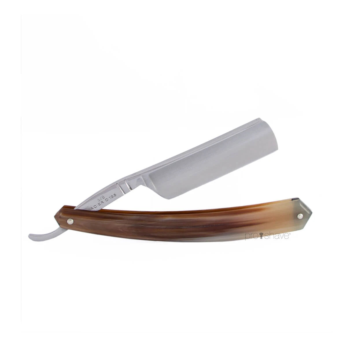 Straight Razor, 6/8 Round Nose, Horn