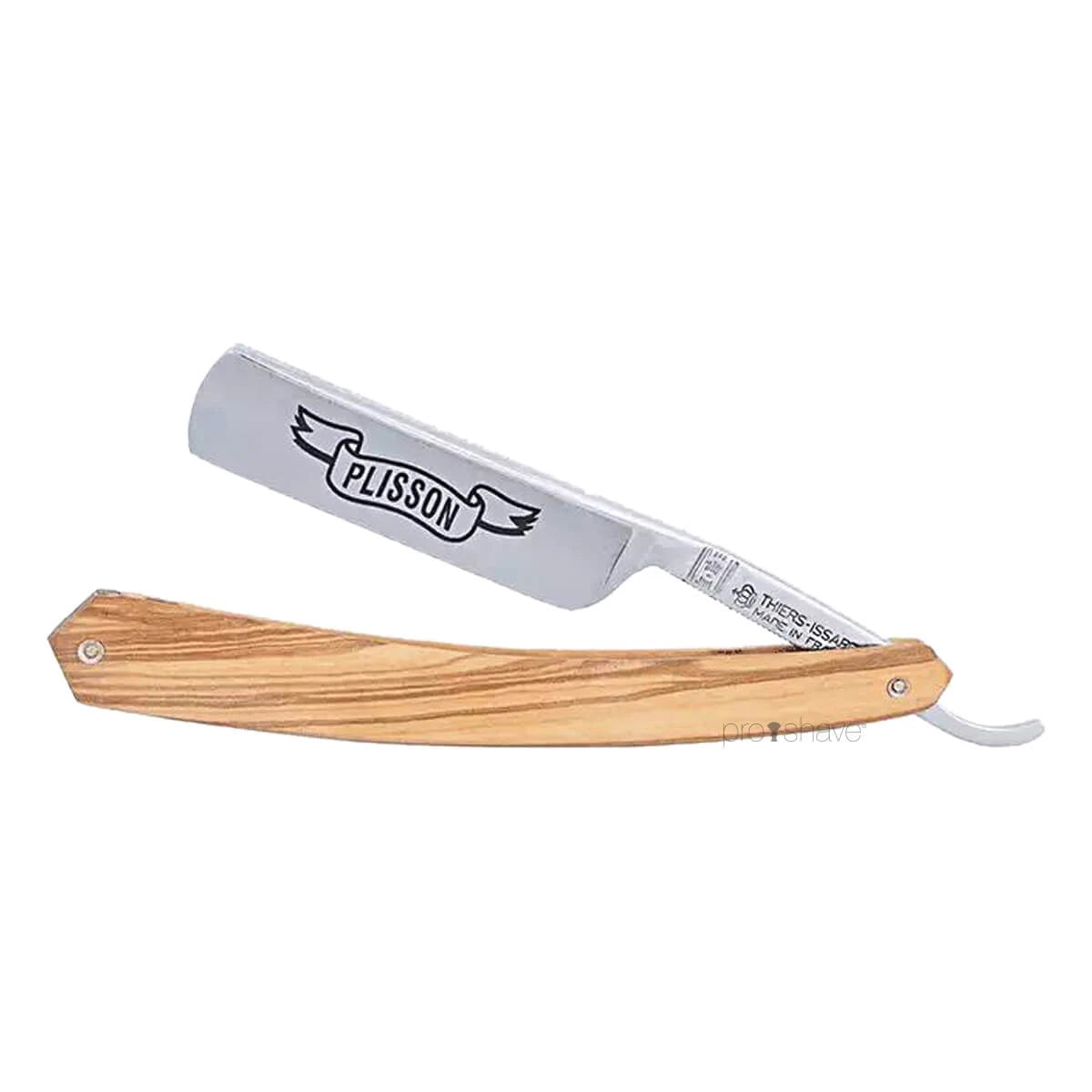 Rouns Shape Razor Straight Razor, 5/8 Round Nose in Olive Wood from Plisson – Proshave