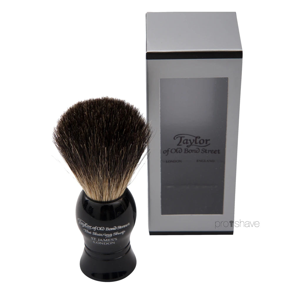 Shaving brush, Pure Badger, Starter, M, Black