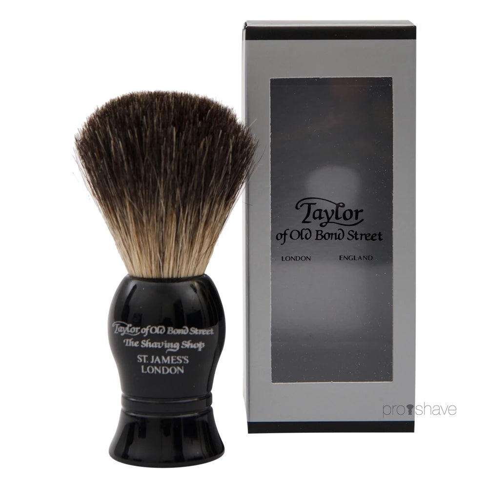 Shaving brush, Pure Badger, Starter, M, Black