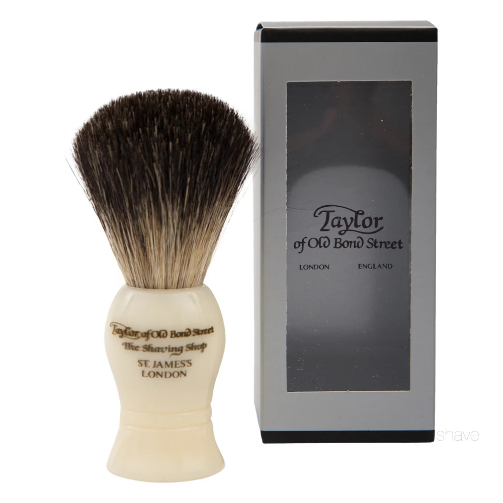 Shaving brush, Pure Badger, Starter, M, Ivory