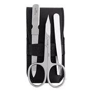 Manicure set, 3 pieces, Black Leather