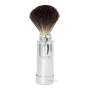Travel brush, Pure Black Badger & Chrome, Size 8