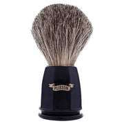 Shaving Brush, Russian Grey Badger & Black Acrylic, Heritage, Size 12